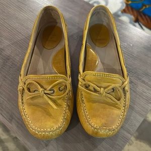 Yellow Frye size 9 loafers